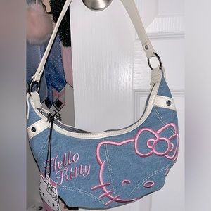 NWT Hello Kitty Mania Denim Shoulder Bag